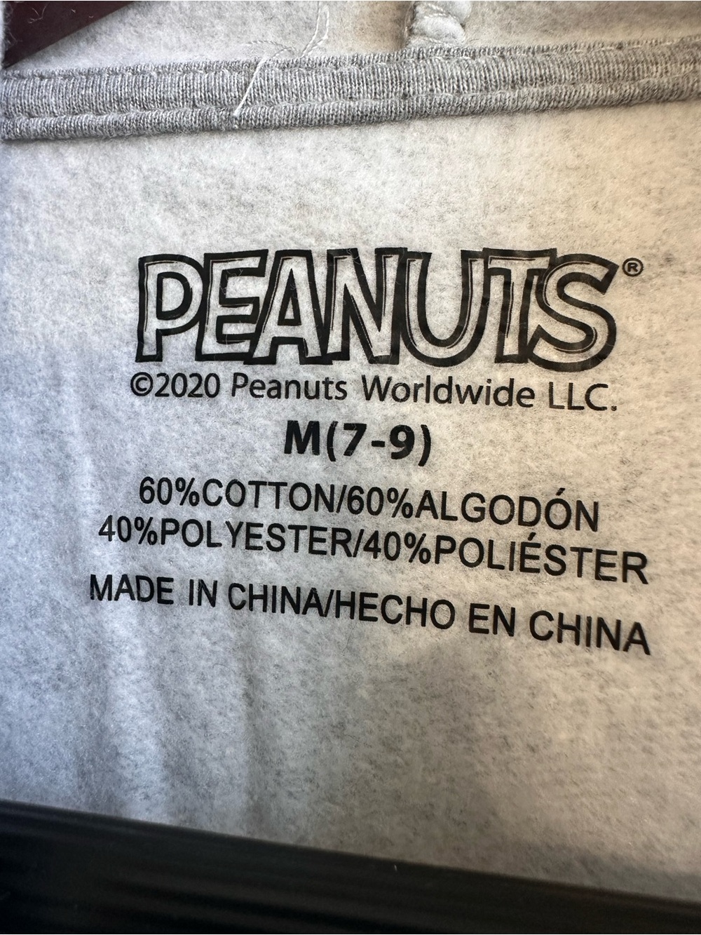 Peanuts Gray Snoopy Pullover Hoodie for Dogs & Fans - Peanuts - Picture 4 of 4